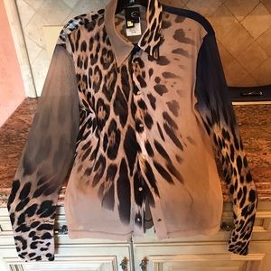 Just Cavalli nylon mesh shirt 50 medium